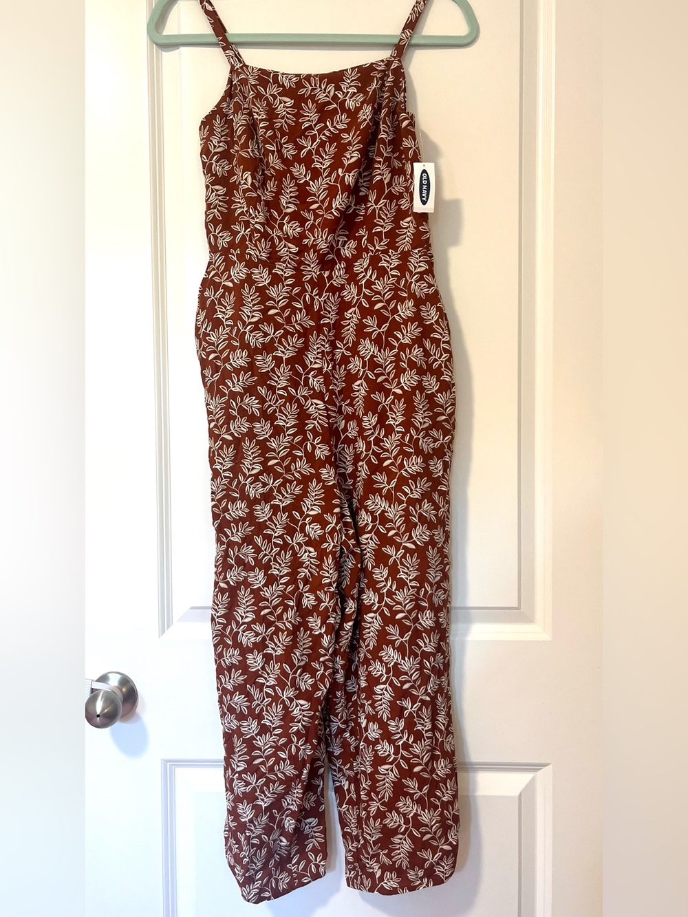 Old Navy Rust Brown Floral Sleeveless Jumpsuit